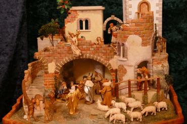 Das Bild zeigt eine Krippe von der Krippenausstellung des Krippenvereins Donauwörth.