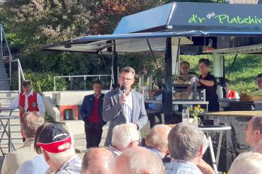 Jürgen Sorré auf einer Veranstaltung seiner Vorstellungsrunde