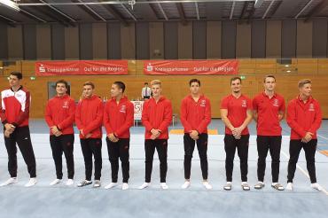 Das Bild zeigt die Kämpfer für den Klassenerhalt des TSV Monheim