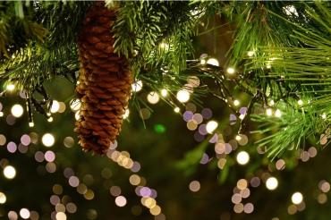 Das Bild zeigt eine Weihnachtsgirlande