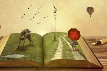 Das Bild zeigt ein Märchenbuch.