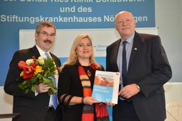 Von links: Jürgen Busse, Melanie Huml und Reinhold Bittner