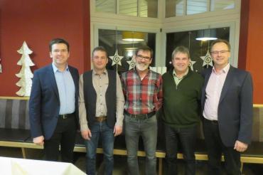 Von links: Jörg Schwarzer, Jörg Wiedemann, Michael Stark, Hermann Wolf und Werner Schwarzer