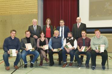 Die geehrten Mitarbeiter der Firma Thannhauser