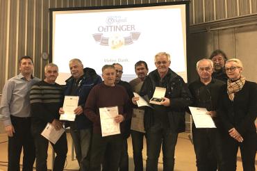 Das IRU Ehrendiplom wurde an folgende Mitarbeiter verliehen: Alois Braun, Helmut Erhardt, Willi Gebhard, Manfred Greß, Werner Häfele, Werner Schmeißer, Karl Schmidt, Hans Schneid und Josef Seefried.