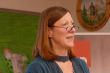 Rita Ortler bei einer Wahlversammlung in Grosselfingen. 