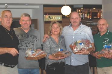 Das Bild zeigt von links: Walter Berger, Karl-Heinz Blank, Manuela Berger, Erwin Berger und Mario Hofer