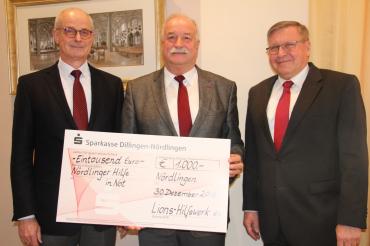 Von links: Dr. Robert Lotter, Oberbürgermeister Hermann Faul und Karlheinz Wiesinger