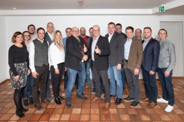 Die Wählervereinigung Rainer Stadtteile und Bürgermeistekandidat Karl Rehm. 