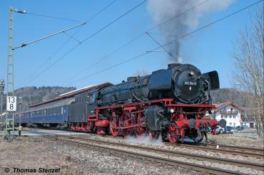 Das Bild zeig den Dampfsonderzug nach Oberstdorf.
