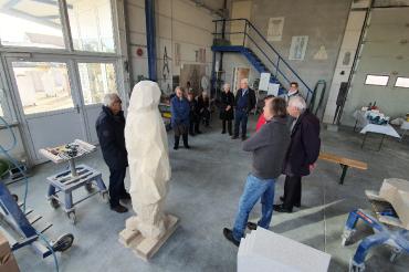 Atelierbesuch bei Helmuth Hampel. 