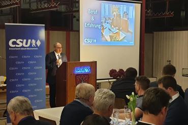 Das Bild zeigt die Wahlveranstaltung der CSU Asbach-Bäumenheim.