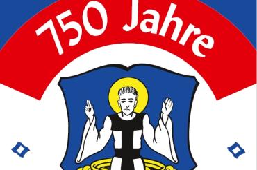 Das Bild zeigt ein Plakat für das Festwochenende des 750. Jubiläums der Gemeinde Amerdingen.