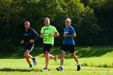 Das Bild zeigt Bernd Spielberger beim Lauf für Harburg und seine Stadtteile.