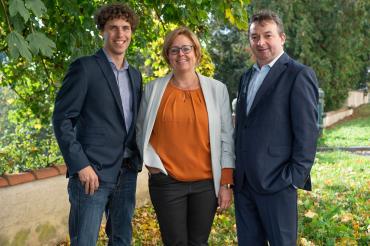 Das Bild zeigt von links: Nico Ach, Bärbel Stahl, Albert Riedelsheimer 