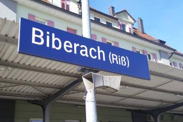 Biberach Bahnhofsschild