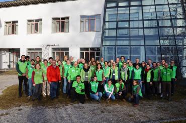 -	Gruppenfoto der Gebietsbetreuer beim Seminar in Laufen 