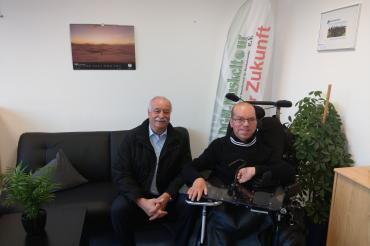 Auf dem Bild zu sehen: Oberbürgermeister Hermann Faul und Vorsitzender der Muskeltour, Matthias Küffner. 