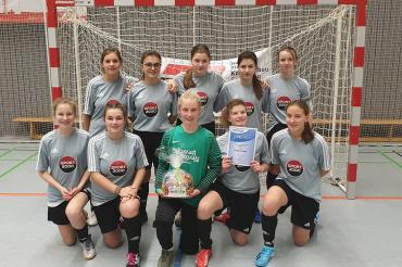 Auf dem Bild sind zusehen (stehend von links): Sofie Lechner, Sofia Castro Nunes, Lea Hertle, Beatriz Castro Nunes, Navina Brendle-Ritzal (Kapitän). Vorne von links: Noemi Xalter, Valentina Strziga, Celina Peppel, Pia Häckel, Hanna Scherer. 