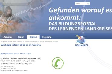 Screenshot Website LRA