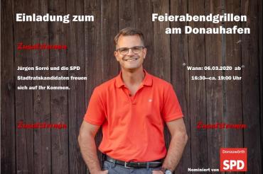 Feierabendgrillen am Donauhafen