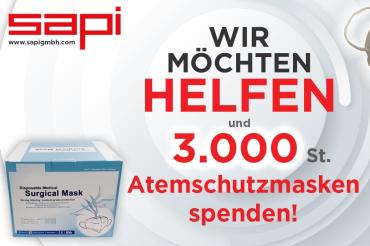 Banner Sapi Schutzmaskenspende