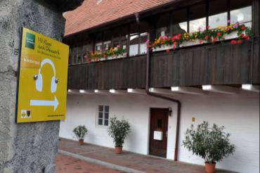 Lauschtour-Schild in Donauwörth