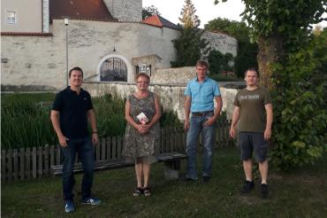 Auf dem Bild zu sehen (von links). Daniel Probst, Brigitte Schrödle, Roland Naß, Michael Hirschbeck. 