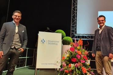 OB David Wittner (links) und OB Jürgen Sorré 