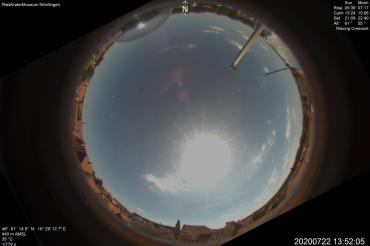 Fish-Eye-Aufnahme des Himmels über Nördlingen