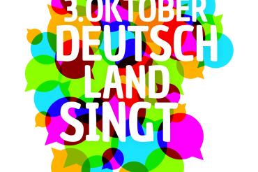 Karte zum 3. Oktober - Deutschland singt