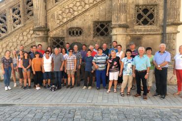 Das Bild zeigt die Teilnehmer an der Radtour zur Stadt Nördlingen
