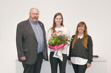 Das Bild zeigt Thomas Schröttle, Julia Bader und Nina Aumiller (von links) von Telemeter Electronic aus Donauwörth.