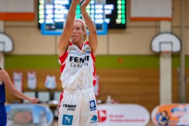Das Bild zeigt die Basketballerin beim Spiel vergangenes Wochenende.