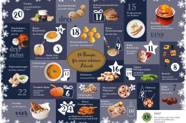 Der neue Adventskalender des Lions-Clubs mit leckeren Rezepten.