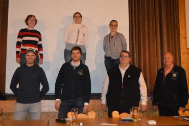 oben v. l. n. r. Claudia Radmiller,(Kommisarische Jugendleiterin) Andrea Geist (Schriftführerin), Daniela Gerstmeier (Schatzmeisterin) unten v. l. n. r. Stephan Geist (2. Vors.), Andreas Schiffelholz (1. Vors.), Jürgen Koller (3. Vors.), Bernd Zoels (Beisitzer)