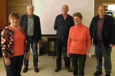 Das Bild zeigt den wiedergewählten geschäftsführenden Vorstand der SPD Nördlingen v.l. nach rechts: Maria Höpfner, Jürgen Greiner, Horst Donauer, Luise Müller u. Thomas Stowasser