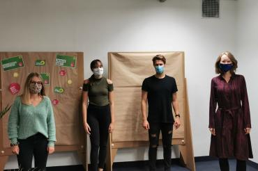 Von links nach rechts: Julia Minnich, Katja Baur, Leopold Fürst und Eva Lettenbauer.