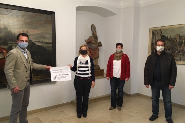 Oberbürgermeister Jürgen Sorré, Schatzmeisterin Barbara Baumgärtner, Organisatorin Stefanie Stöckl, Musikalischer Leiter Josef Basting