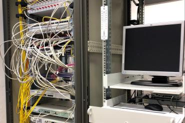 Einblick in den Serverraum der Stadt Nördlingen