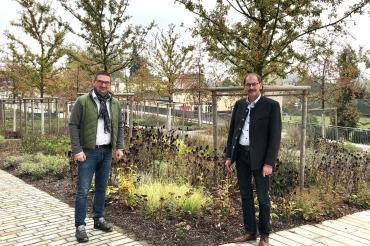 Der Radverkehrsbeauftragte des Landkreises Donau-Ries Alexander Wolfinger und der BBV-Kreisobmann Karlheinz Götz. 