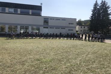 Das P-Seminar "TransAlp" des Theodor-Heuss-Gymnasiums. 