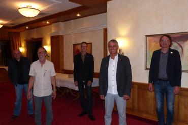 Auf dem Bild sind von links nach rechts: Marco Kunz, Fred Jansen, Jörg Stefanik, Richard Hörmann und Joachim Schoser