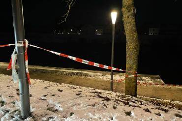 Absperrung am Donauhafen