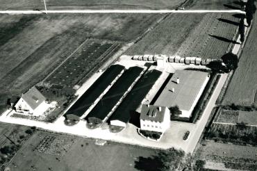 Das Bild zeigt ein Luftbild aus dem Jahr 1964.