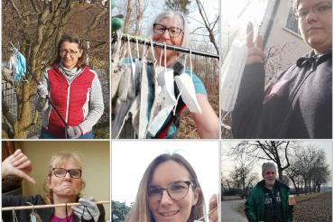 Das Bild zeigt die Mitglieder der Plogging Gruppe Donauwörth 