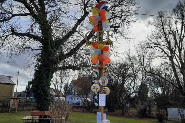 Das Bild zeigt den Narrenbaum Genderkingen 2021.