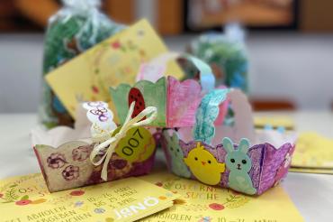 Das Bild zeigt ein Osternest