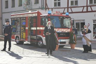 Am vergangenen Sonntag wurde das neue Löschfahrzeug der Freiwilligen Feuerwehr Nördlingen geweiht. 