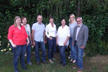 Die Vorstandschaft (von links): Veronika Skutta, Anita Dirtheuer, Karl Schaffer, Susanne Schaffer, Andrea Vogel, Ellen Meyer, Dr. Sigmund Böckh. 